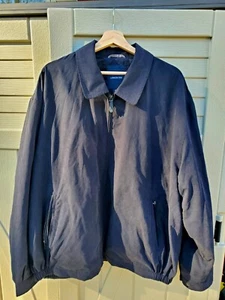 Herren 2XL London Nebel schwarz Mikrofaser durchgehender Reißverschluss Golf Bomber kurze Jacke v. gut - Bild 1 von 12