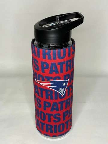 NEW ENGLAND PATRIOTS NFL 25 OZ. FLIP TOP WATER BOTTLE W/SLEEVE Cover