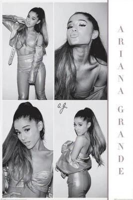 Ariana Grande - Music / Personality Poster (B&W Photo Montage) (Size: 24" x 36")