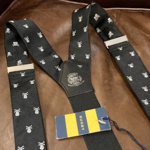 Ralph Lauren Men Accessories Rare Rugby Suspenders Skull Pattern With Tag Japan - Picture 1 of 6