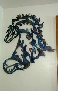horse Metal wall art hanging horse head home decor modern outdoor wall hanging - Picture 1 of 4
