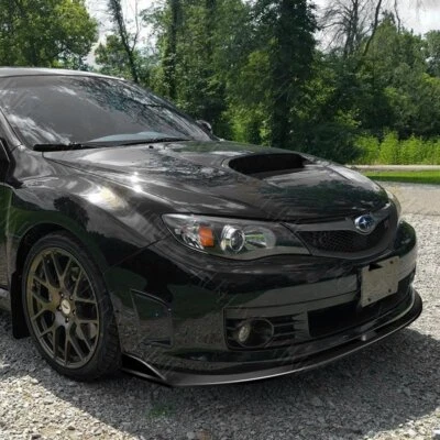 KIT DE CARROCERÍA PARACHOQUES DELANTERO LIP APTO PARA 08-10 SUBARU IMPREZA WRX STI PINTADO NEGRO Foto 1 de 4