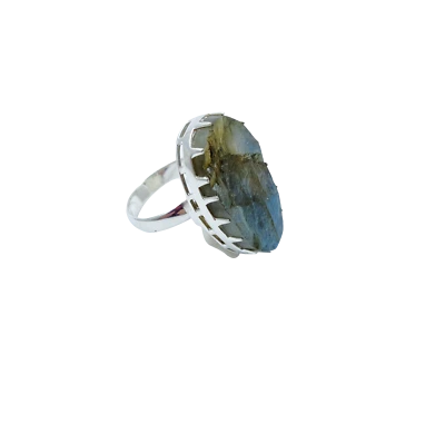 Moda Positano Gioielli - Collezione Zaffiro - Anello  Ag 925 con Labradorite - Immagine 1 di 4