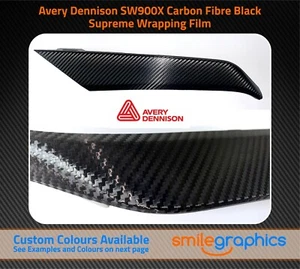 Avery Supreme Black Carbon Fibre Wrapping Film Vehicle Wrap SW900-194-X - Picture 1 of 1