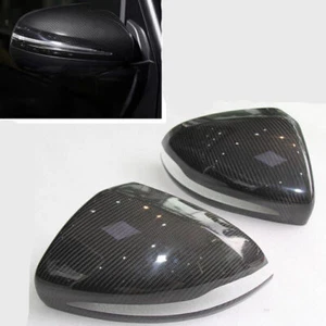 2pcs Glossy Carbon Fiber Side Mirror Cap For Benz W464 W463A G-Class Wagon G63 - Picture 1 of 9