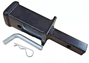 Tow Hitch Adapter Reducer 1-1/4" To 2" Safety Hitch Pin Solid Steel THA-1142 - Bild 1 von 7
