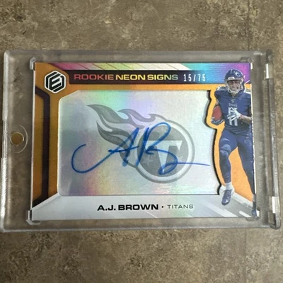 2019 Panini Elements - Rookie Neon Signs A.J. Brown #RNS-AJ Orange /75 (AU, RC) - Image 1 of 4