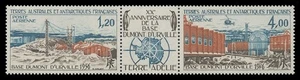 FSAT Sc# C 45a, 1976 DUMONT D'URVILLE BASE - MINT F-VF NH PAIR + LABEL - Picture 1 of 2
