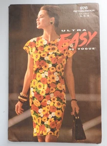 Vogue 976 Schnittmuster Etuikleid Gr. 14 16 18 ungeschnitten neu ultra einfach - Bild 1 von 3