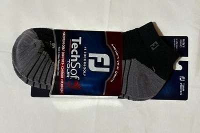 Calcetines de golf Footjoy TechSof Tour Roll Tab para hombre - negros - talla 7-12 Foto 1 de 2