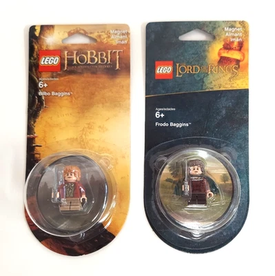 Lego 850682 850681 Frodo Baggins & Bilbo Baggins Minifigure Hobbit Magnet Sets - Image 1 of 4