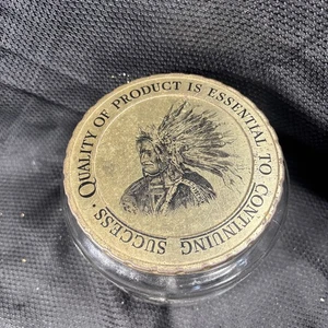 Tarro de tabaco para fumar de principios de 1930 fabricado por Duraglas Glass Co. - Imagen 1 de 5