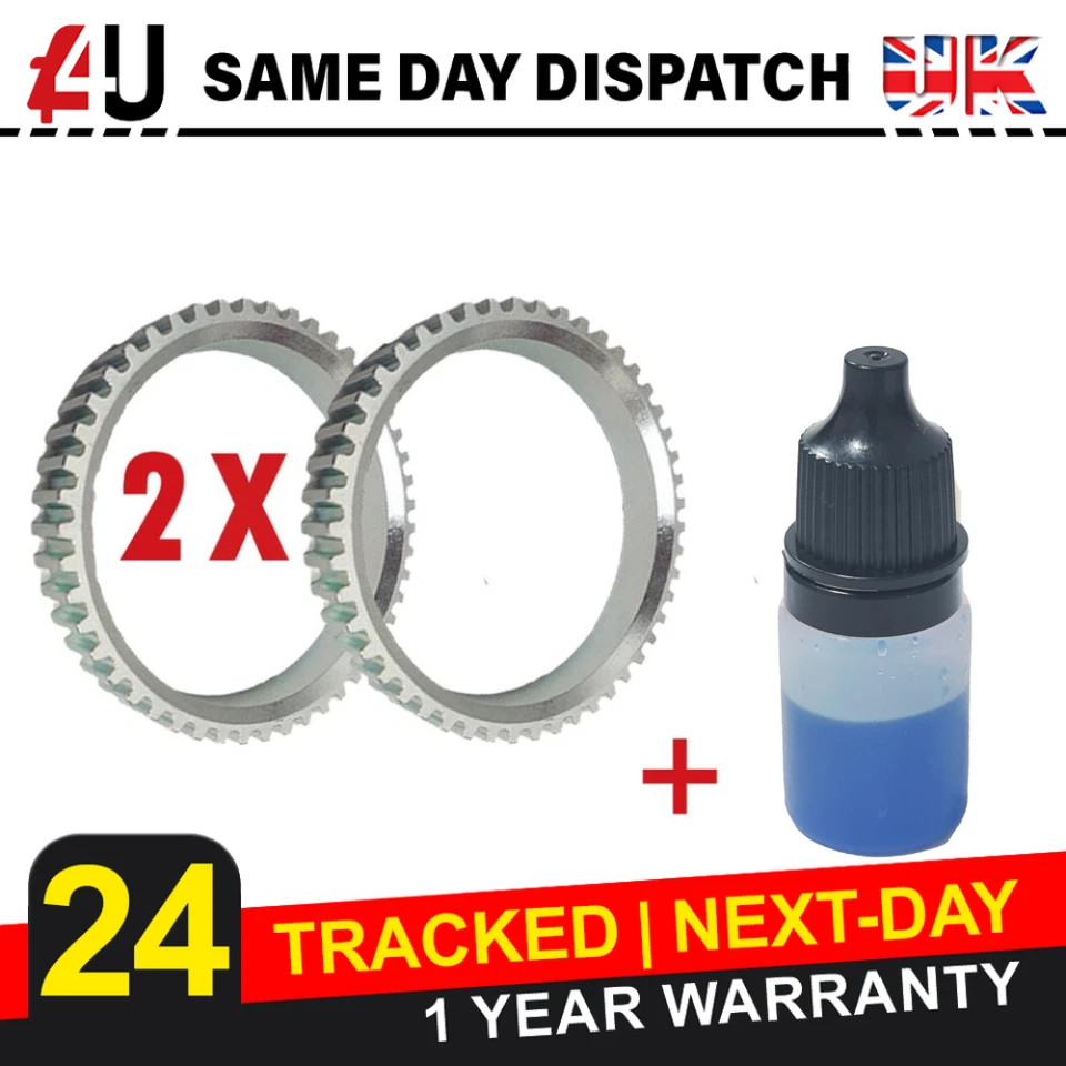 2X Anillo Reluctor ABS para KIA Sportage (2004 ON) Frontal + Retenedor Foto 1 de 4