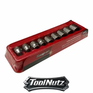 Snap-on Tools NEW 209RF 9pc 3/8 Drive SAE 12 Point Chrome Low Profile Socket Set - Foto 1 di 12