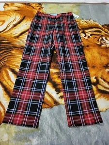 DRAPER JAMES RSVP™ karierte Damenhose mit geradem Bein, schwarz rot - Bild 1 von 10