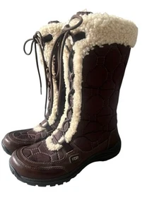 UGG Australia Capstone Winterstiefel Damen Größe 8 EUR 39 braun creme wasserdicht - Bild 1 von 13