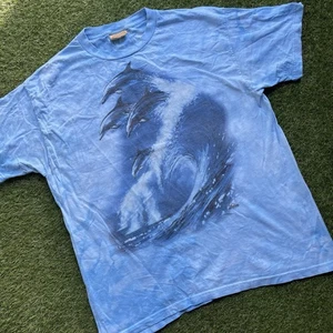 Camiseta The Mountain Dolphin Vintage 1998 Azul Tie Dye - Talla 2XL - Imagen 1 de 6