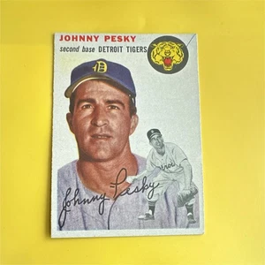 1954 Topps Baseball – Johnny Pesky 63 – Tigers - Picture 1 of 6