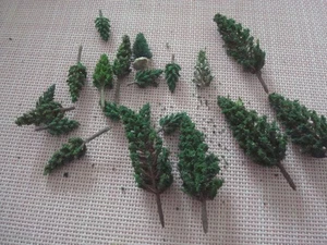 Spur N ,  10 grüne Tanne ,und 6 kl. Laubbäume,5 - 7 cm gebraucht aber super !!!! - Bild 1 von 1
