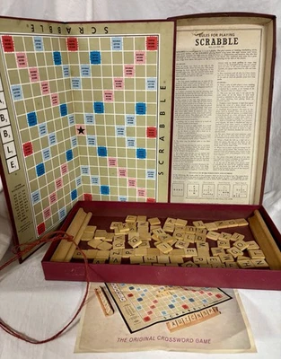 1955 Scrabble Board Game, Selchow & Righter, Good Condition - Image 1 of 4