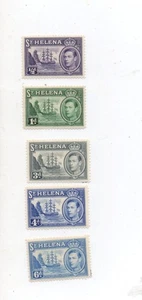St Helena mh postfrisch Falz Scott 118 119 122A 122b 123 - Bild 1 von 1