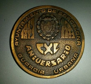 MEDALLA 140 ANIVERSARIO GUARDIA URBANA BARCELONA 5cm DIAMETRO 37gr - Imagen 1 de 2