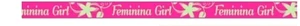 1 Meter Gummiband 30mm Deko Basteln Nähen mit Motiv Feminina Girl pink/beige - Picture 1 of 1