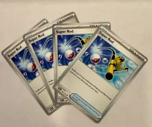 Carta Pokemon Super Rod 188/193 Paldea Evoluta TCG X4 PLAYSET - Foto 1 di 2