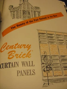 1964 Century Brick Catalog Asbestos Curtain Wall Panels - Foto 1 di 7