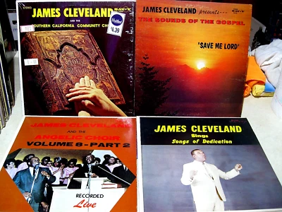 JAMES CLEVELAND Lot 4 Vintage Black Gospel LP's SAVOY Label Funk Soul ALBUMS - Image 1 of 3