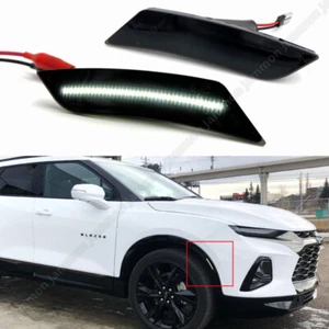 Kit de lámparas de marcador lateral LED blanco 2019-up lentes negras 2x - Imagen 1 de 8