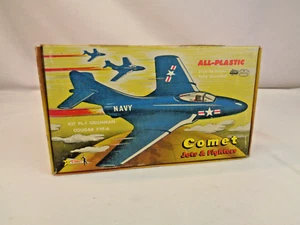 RARE Vintage Comet Grumman Cougar F9F-6 Plastic Model Kit PL-1 Complete - Picture 1 of 8