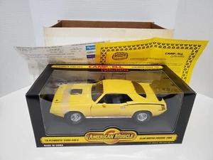 Club Mopar Cruisin '70 1998 Plymouth Cuda 440-6 amarillo American Muscle ERTL 1:18 - Imagen 1 de 18