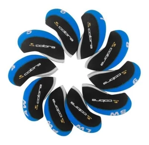 “10PCS” Golf Iron Headcovers for Cobra Club Head Covers Caps 4-LW Blue