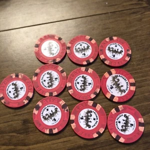 (10) $5 caesars palace latest chip casino chips las vegas nv lot - Picture 1 of 2