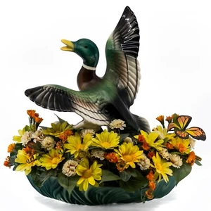 Vintage Lane & Co. Mallard Duck Figurine Planter TV Lamp 15" - Picture 1 of 5