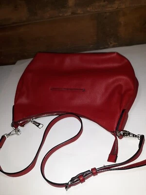 Dana Buchman Red Leather Shoulder Purse - Image 1 of 2