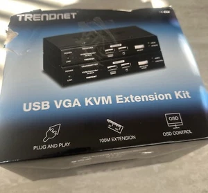 Kit de extensión TRENDnet KVM (TK-EX4): controles de teclado/vídeo/ratón de hasta 328 pies - Imagen 1 de 9