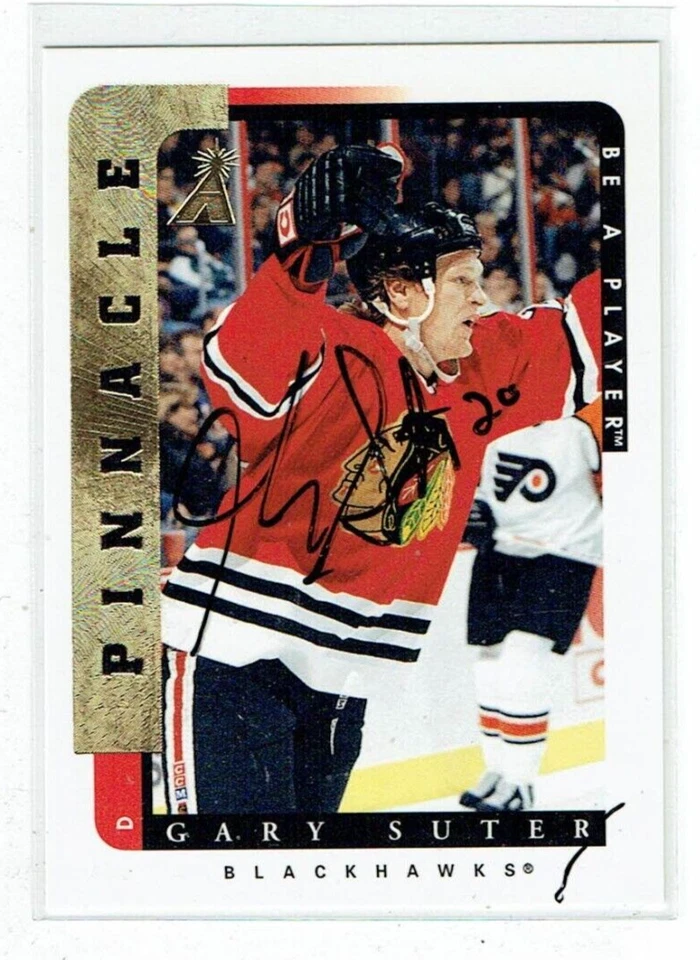 96-97 Pinnacle BAP Be A Player  Gary Suter  Auto - Image 1 of 1