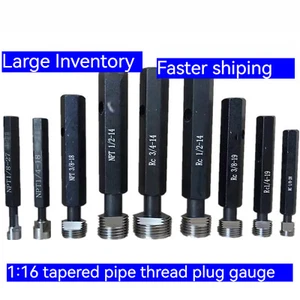 NPT 1/16" 1/8" 1/4" 3/8" 1/2" 3/4" 1" ~ 2" Kegel Rohr Stecker Gewinde Messgerät - Bild 1 von 12