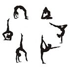 Autocollants muraux gymnastique silhouettes sport art fille décalcomanies vinyle 7,87 pouces h X 23,62 pouces W