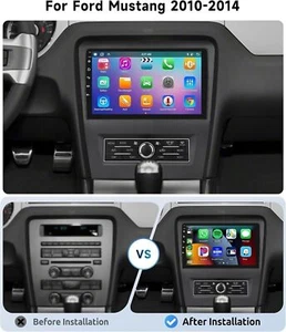 10.1"Android Carplay Car Stereo Radio GPS Navi 4+64GB For 2010-2014 Ford Mustang - Picture 1 of 11