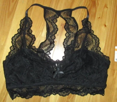 Jenni by Jennifer Moore Black Lace S Pull Over Nylon Spandex Bralette NWT Nice! - Image 1 of 3