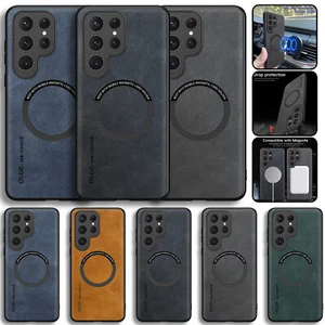 For Samsung Galaxy S25 Ultra|+ S24 FE-S20 Mag Safe PU Leather Shockproof Case - Picture 1 of 55