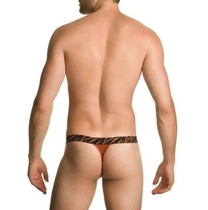 HOT UNDERWEARE FOR MEN TANGA UOMO COLORE ARANCIONE E NERO TAGLIA M - 4 - Picture 1 of 2