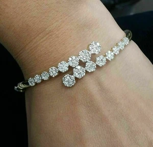 Ángel con racimo de diamantes creado en laboratorio de 2 quilates enchapado en oro amarillo de 14 quilates para regalo de mujer - Imagen 1 de 5