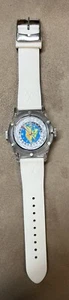 TOY WATCH Reversible GMT World Time, White/Black Skull Watch, TW10NA - Picture 1 of 10