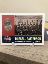 Russell Patterson Indianapolis Clowns Trading Card Autograph