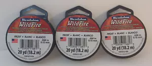 Auffädeln Faden Beadalon 0,006 in 0,15 mm WILDFIRE Frost Blanc 20 Yards (Stck 3) - Bild 1 von 5