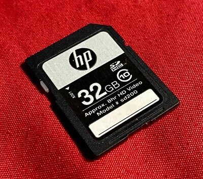 HP SD200 32GB SDHC Class 10 Memory Card 8 Hours HD Video - Image 1 of 2